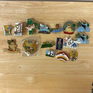 Vintage Collectible Set of 16 American Legion Pins Tie Tacks